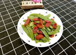 腊肠炒荷兰豆