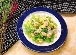 莴笋口蘑蛋炒虾