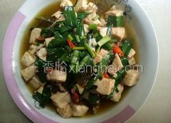 蒜苗焖豆腐