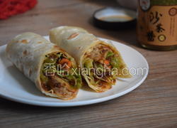沙茶蔬菜卷饼