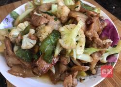 肉炒花菜的做法图解6