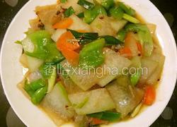 鲁菜大师蒋家菜素炒冬瓜片