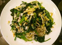 鲁菜大师蒋家菜蛋皮波菜金针菇