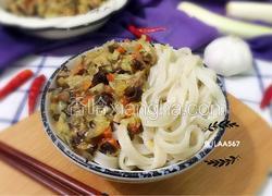打卤面（白菜木耳胡萝卜肉丁卤）