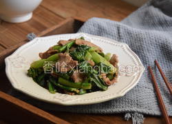 沙茶牛肉炒芥兰