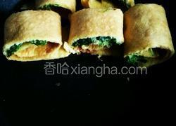 菠菜鸡蛋玉米面卷