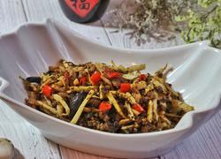 肉蓉榄菜烩竹笋