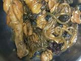鸡腿粉条炖蘑菇