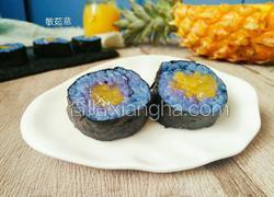蝶豆花菠萝寿司