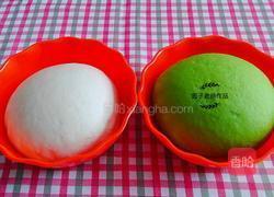 波菜泥多层花卷的做法图解4
