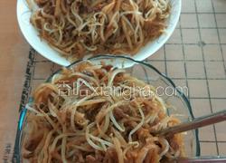 豆芽肉丝焖饼