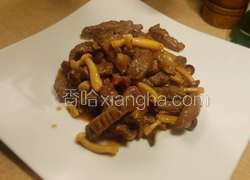 山菌炒牛柳