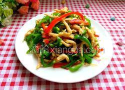 双椒炒鸡丝