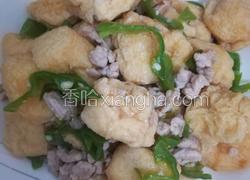 油豆腐炒肉末