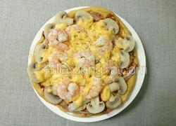 平底锅蘑菇鲜虾披萨