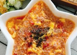 西红柿鸡蛋黑米面片