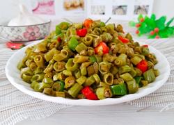 空心菜梗炒泡豇豆