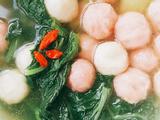 小白菜丸子汤的做法[图]