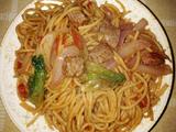 黑椒牛柳炒意面