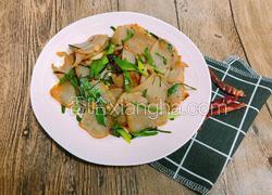 青蒜炒魔芋豆腐