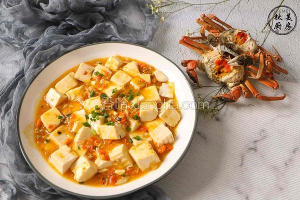 销魂治愈系蟹粉豆腐,每口都像在吮蟹黄!