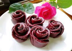 桑椹果渣玫瑰花馒头