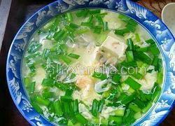 虾皮蛋花韭菜汤