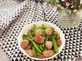 甜豆炒牛肉丸