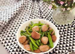 甜豆炒牛肉丸
