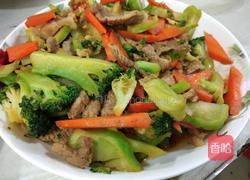 肉炒西蓝花胡萝卜的做法图解7