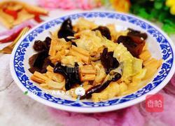木耳腐竹炒白菜的做法图解13