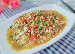 午餐肉蒸金针菇