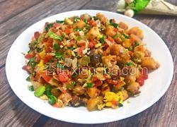 香哈牛肉酱炒馍花