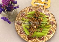 榄菜肉松蒸芥菜胆