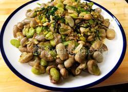 小葱炒胡豆（蚕豆）