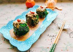 麻酱菠菜塔