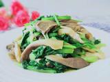 鲜蘑炒油菜