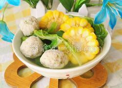 玉米青菜圆子汤