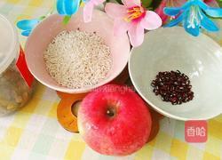 赤小豆苹果糯米粥的做法图解1