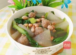 冬瓜青菜花生牛肉丸子汤的做法图解16