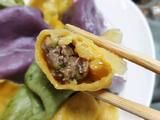 彩色牛肉水饺