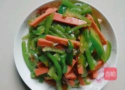 青椒炒火腿的做法图解6