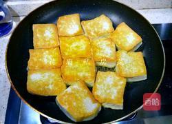 茶树菇烧香煎豆腐的做法图解3