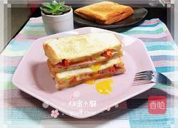 封边火腿蛋三明治(快手餐)的做法图解13