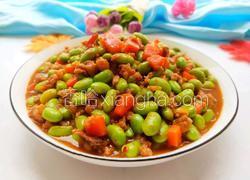 毛豆米炒肉沫