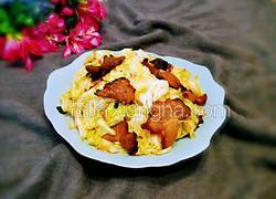腊肉炒包菜