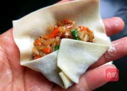 馄饨皮烧麦馅煎饼的做法图解17
