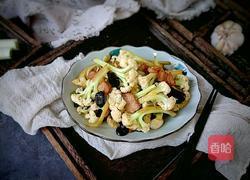 家常快手无花肉木耳炒松花的做法图解9