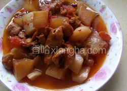 白萝卜炖肥肠