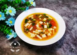 西红柿白玉菇豆腐汤
